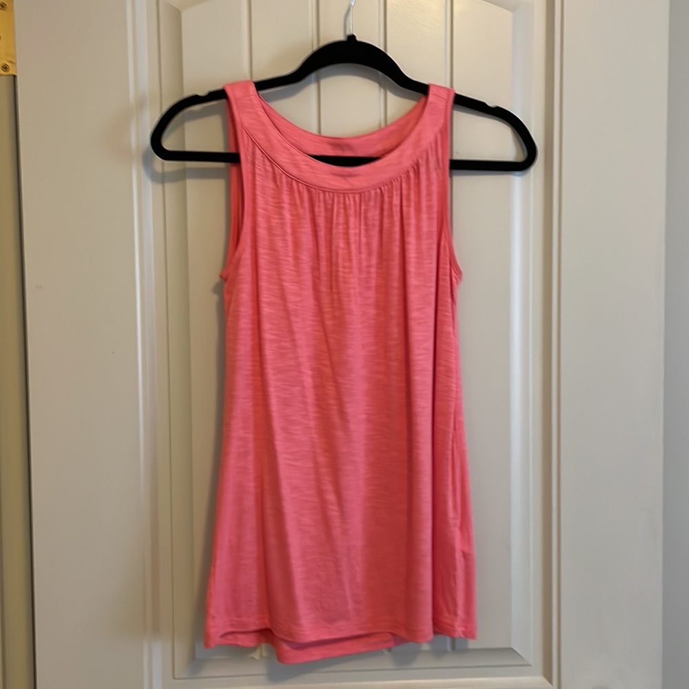 Slub fabric flowy tank top XS